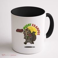 Funny Creepy Merry Krampus Seasons Beatings Coffee Mug thumb 1