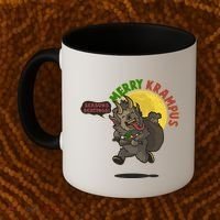 Funny Creepy Merry Krampus Seasons Beatings Coffee Mug thumb 2