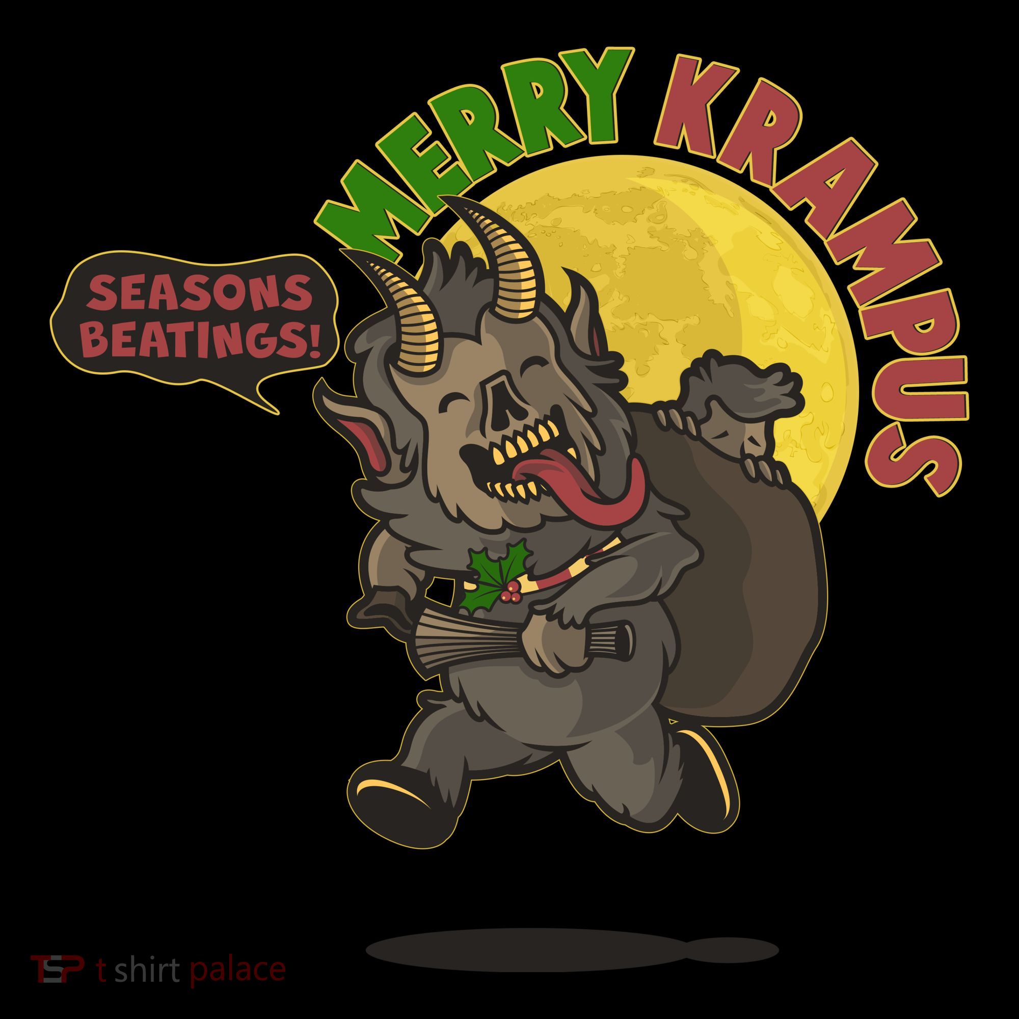 Funny Creepy Merry Krampus Seasons Beatings Coffee Mug