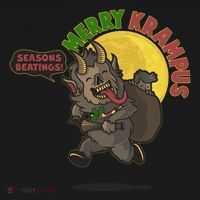 Funny Creepy Merry Krampus Seasons Beatings Women's Hoodie thumb 2