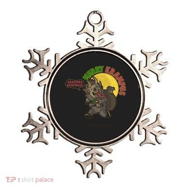 Funny Creepy Merry Krampus Seasons Beatings Ornament