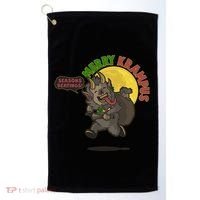Funny Creepy Merry Krampus Seasons Beatings Golf Towel thumb 0