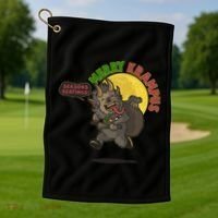 Funny Creepy Merry Krampus Seasons Beatings Golf Towel thumb 1