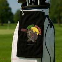 Funny Creepy Merry Krampus Seasons Beatings Golf Towel thumb 2