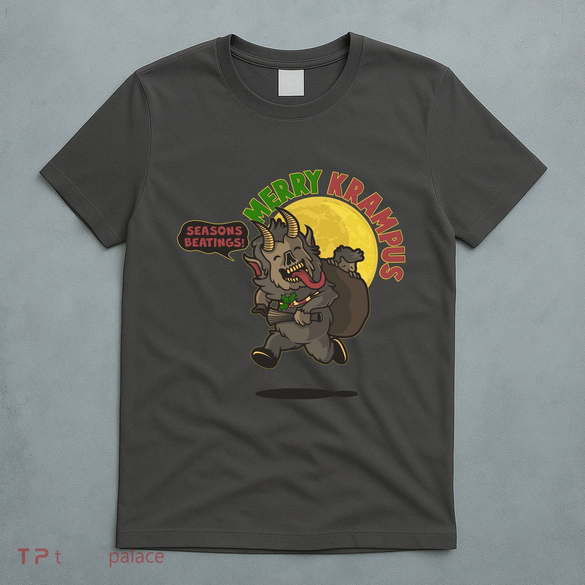 Funny Creepy Merry Krampus Seasons Beatings T-Shirt