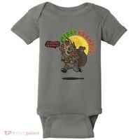 Funny Creepy Merry Krampus Seasons Beatings Baby Bodysuit thumb 0