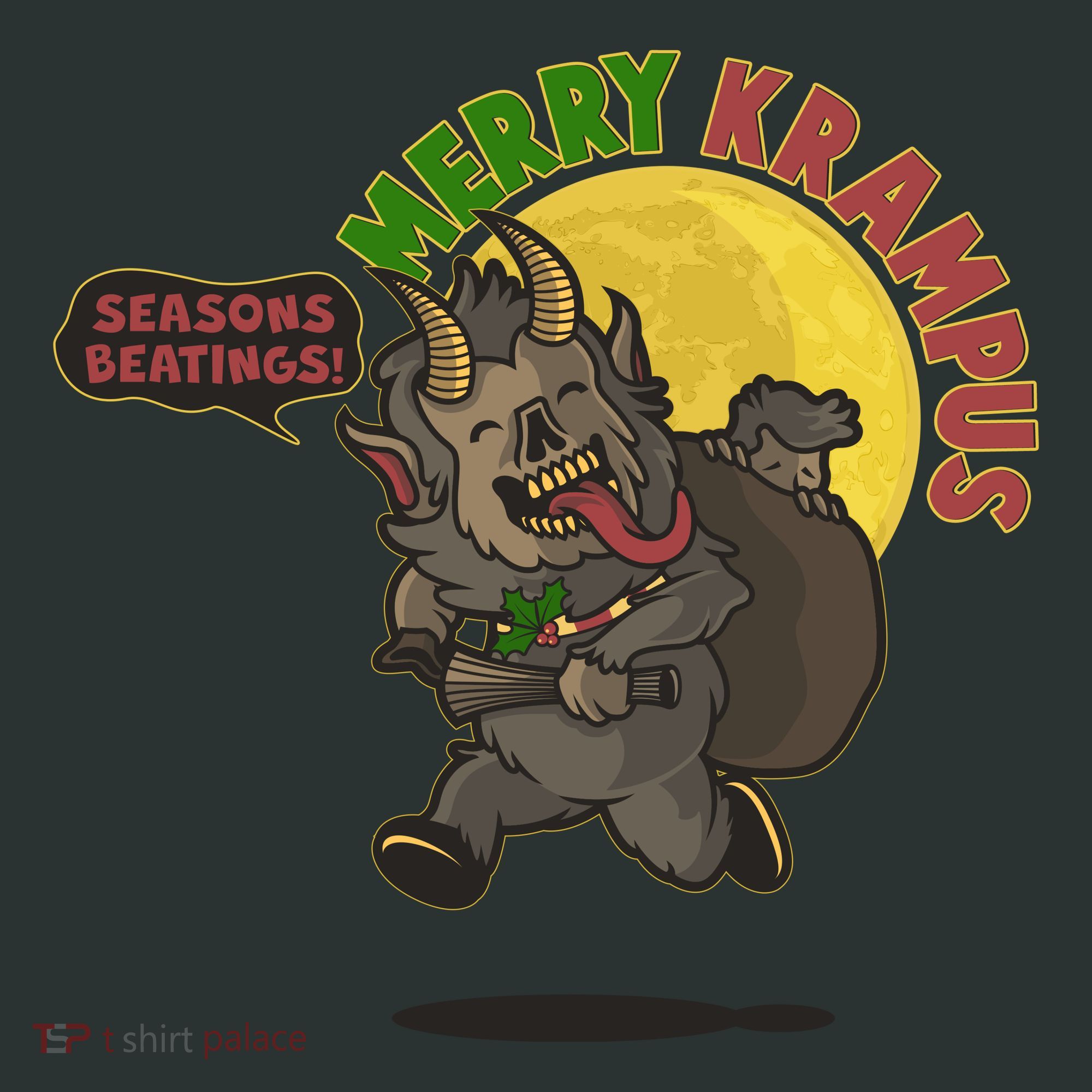 Funny Creepy Merry Krampus Seasons Beatings Kids Sweatshirt