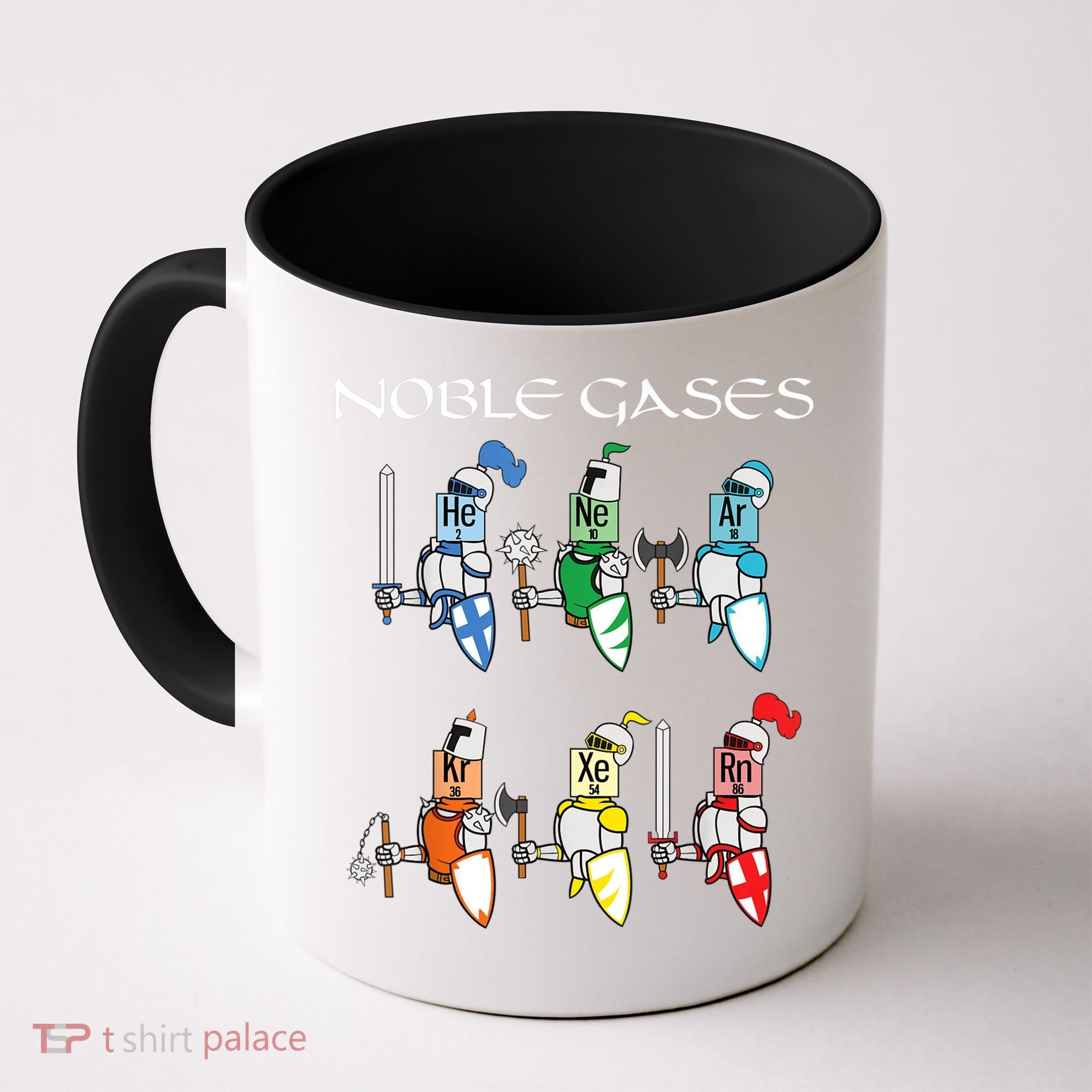 Funny Chemistry Medieval Science Noble Gases Knight Coffee Mug