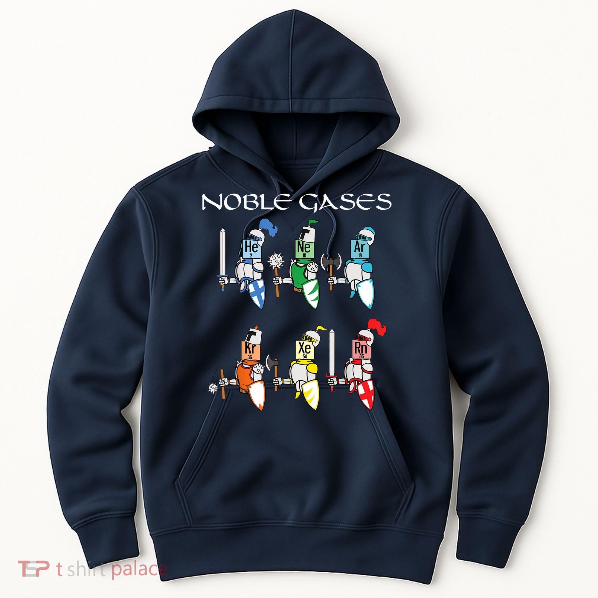 Funny Chemistry Medieval Science Noble Gases Knight Hoodie