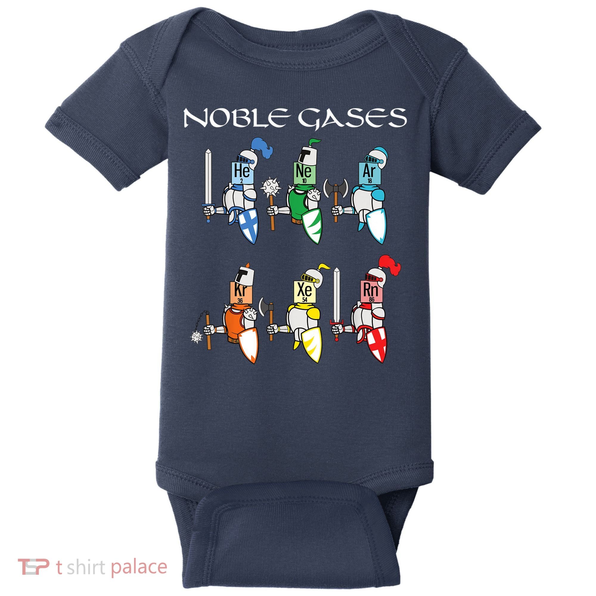 Funny Chemistry Medieval Science Noble Gases Knight Baby Bodysuit