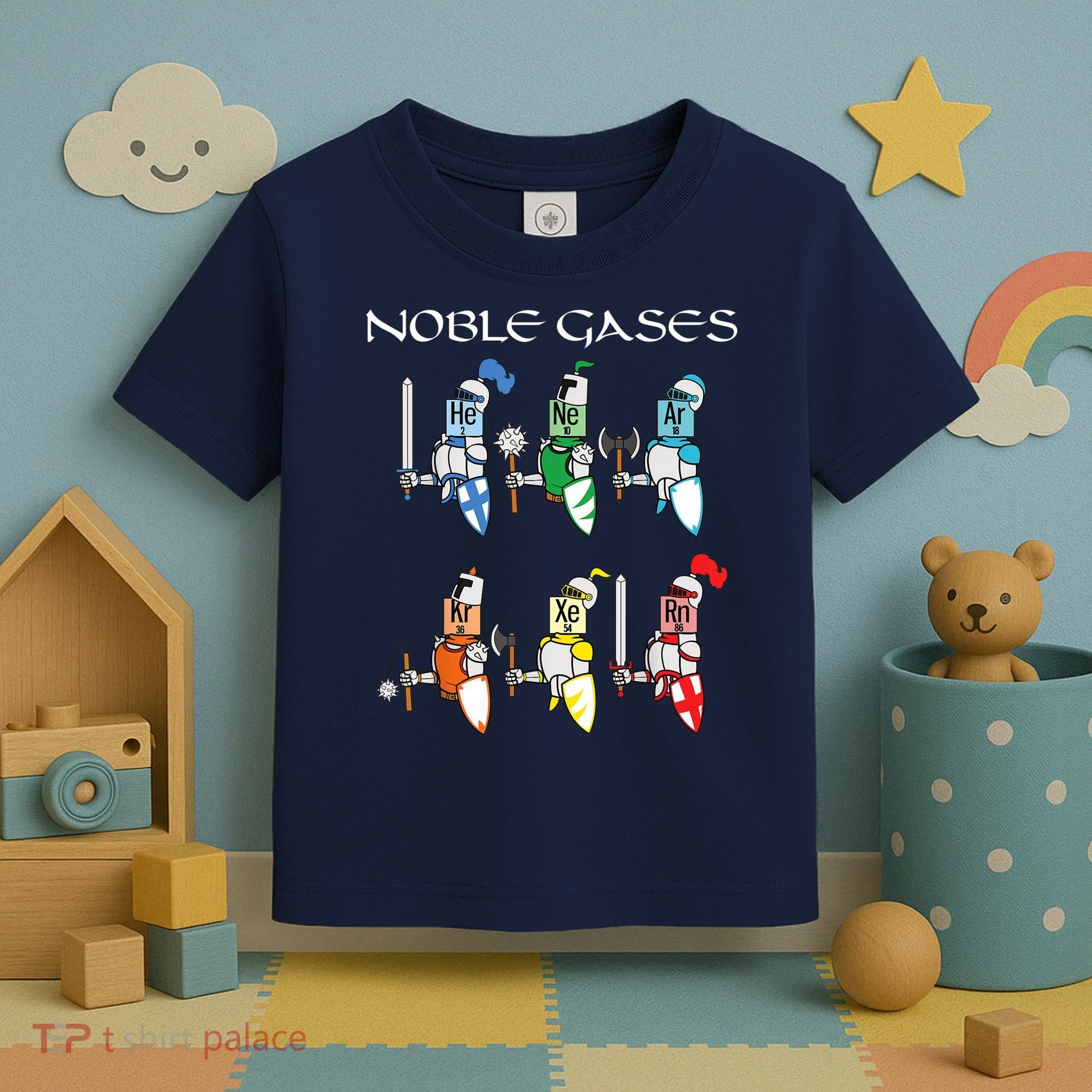 Funny Chemistry Medieval Science Noble Gases Knight Toddler T-Shirt