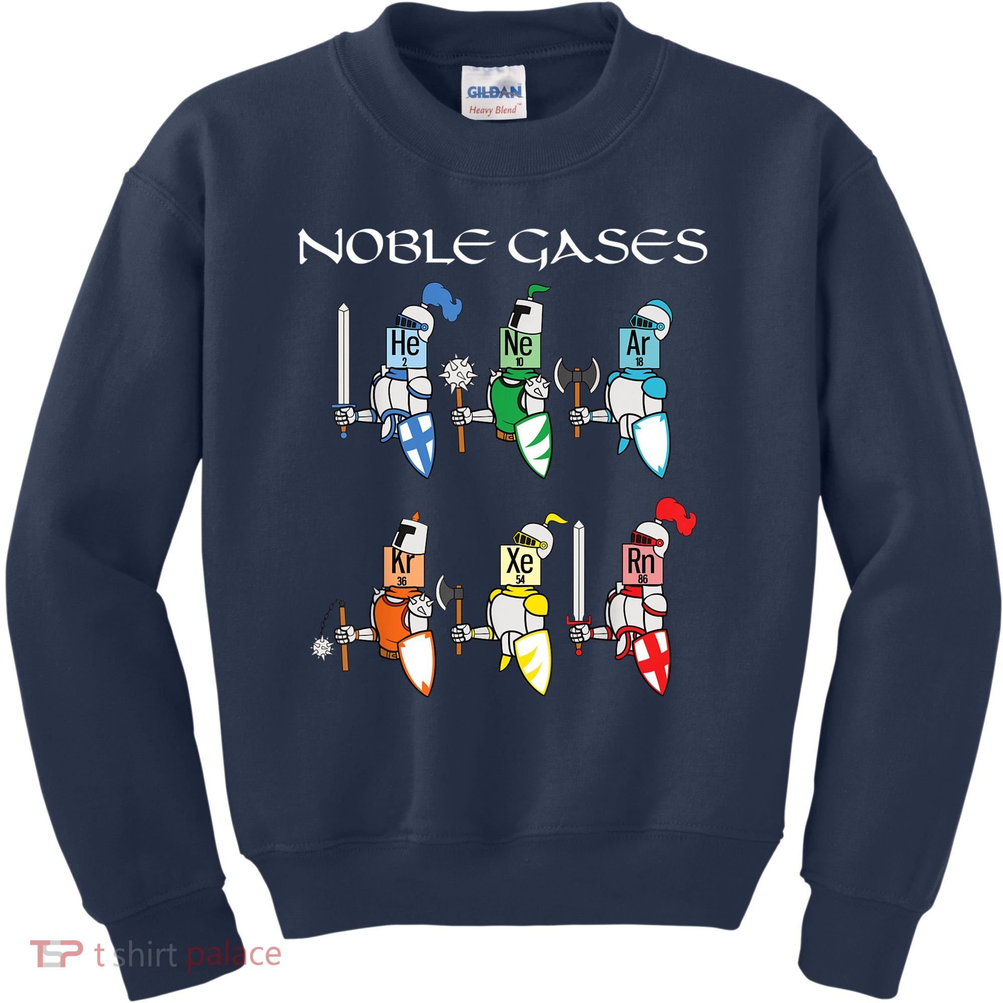 Funny Chemistry Medieval Science Noble Gases Knight Kids Sweatshirt