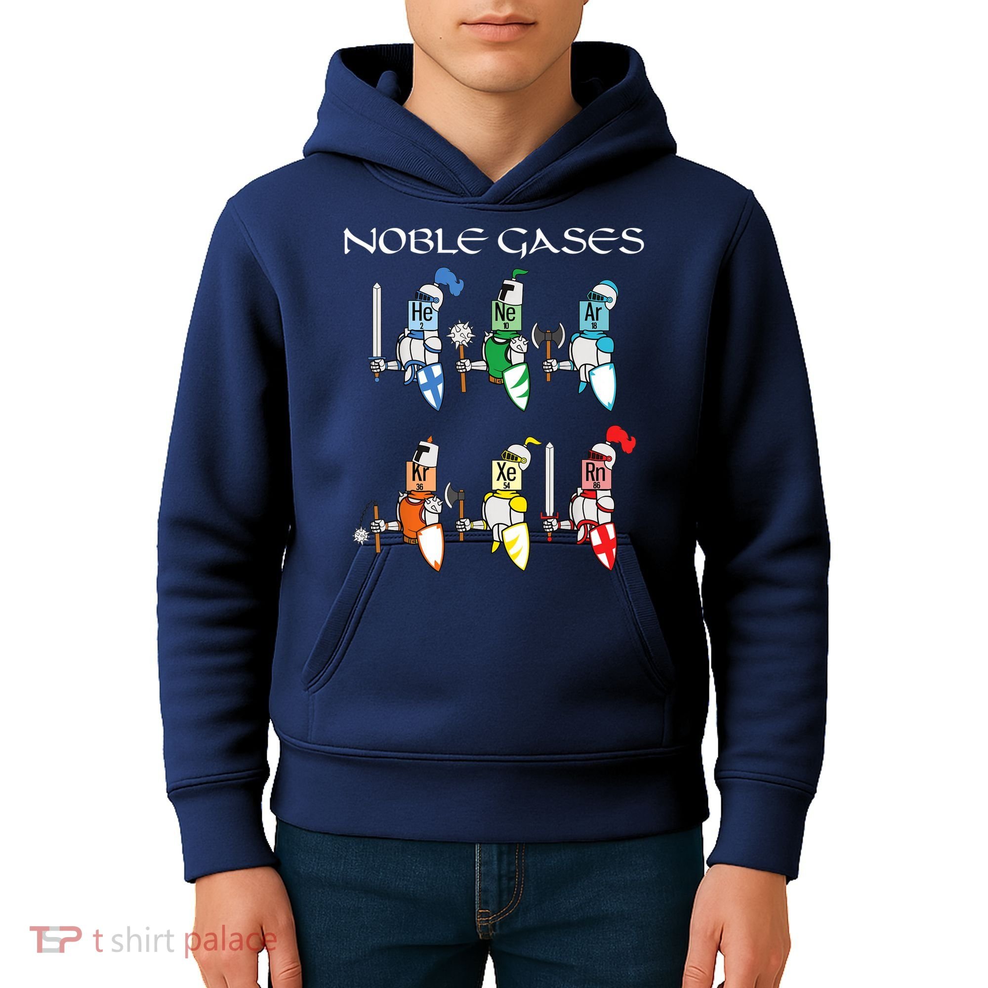 Funny Chemistry Medieval Science Noble Gases Knight Kids Hoodie
