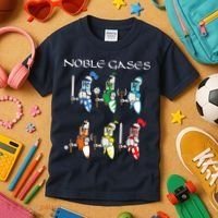 Funny Chemistry Medieval Science Noble Gases Knight Kids T-Shirt thumb 3