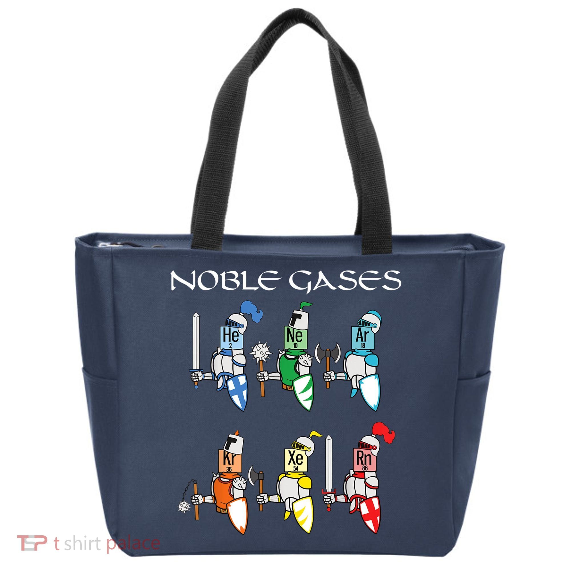 Funny Chemistry Medieval Science Noble Gases Knight Tote Bag