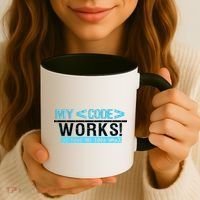 Funny Coder My Code Works I Have No Idea Why Coffee Mug thumb 3