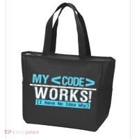 Funny Coder My Code Works I Have No Idea Why Tote Bag thumb 3