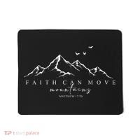 Faith Can Move Mountains Christian God Jesus Bible Verse Mousepad thumb 0