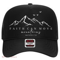 Faith Can Move Mountains Christian God Jesus Bible Verse Hat thumb 0
