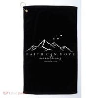 Faith Can Move Mountains Christian God Jesus Bible Verse Golf Towel thumb 0