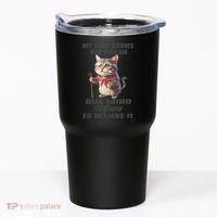 Funny Cat My Body Knows How Old I Am But Mind Refuses Tumbler thumb 0