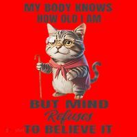 Funny Cat My Body Knows How Old I Am But Mind Refuses Santa Hat thumb 1