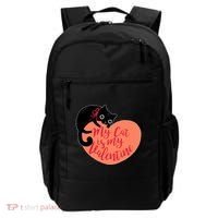 Funny Cute My Cat Is My Valentine Backpack thumb 0