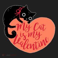 Funny Cute My Cat Is My Valentine Tumbler thumb 3