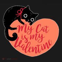 Funny Cute My Cat Is My Valentine Ornament thumb 1
