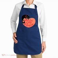 Funny Cute My Cat Is My Valentine Apron thumb 2
