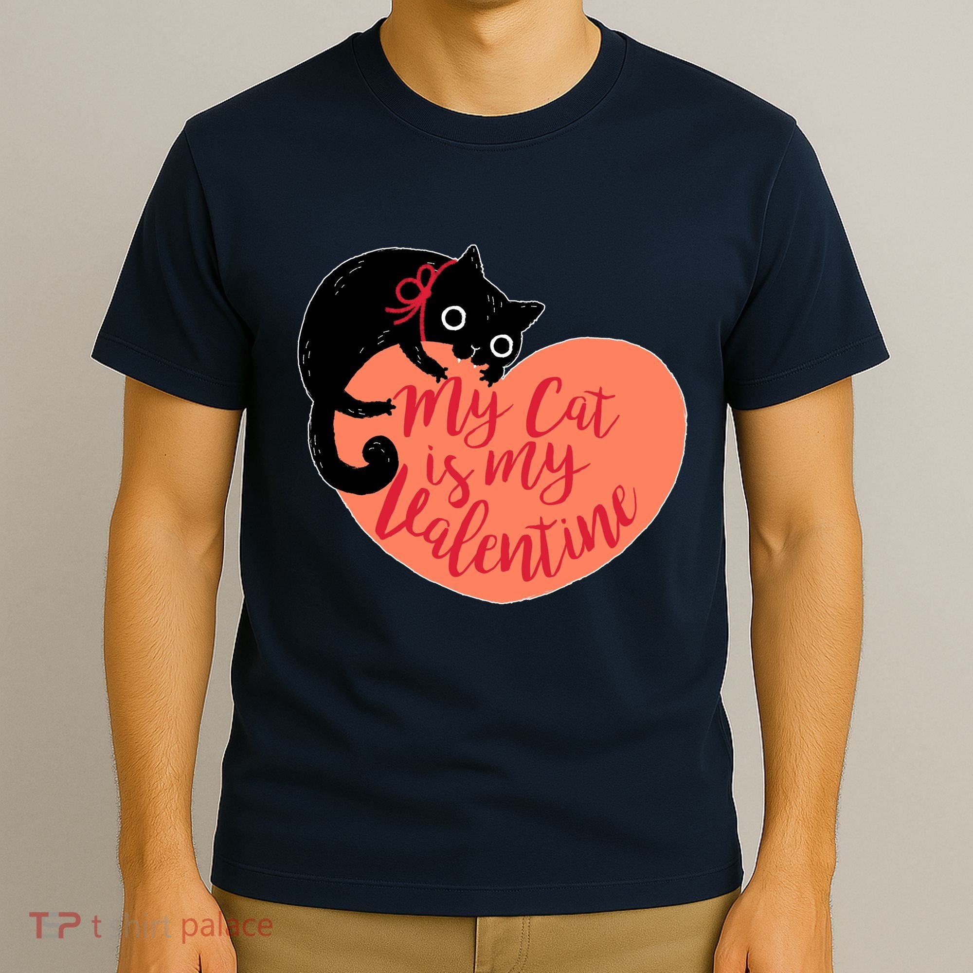 Funny Cute My Cat Is My Valentine T-Shirt