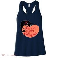 Funny Cute My Cat Is My Valentine Women's Tank Top thumb 0