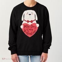 Funny Cute My Dog Is My Valentine Women's Sweatshirt thumb 0