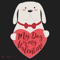 Funny Cute My Dog Is My Valentine Women's Sweatshirt thumb 2