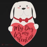 Funny Cute My Dog Is My Valentine USA-Made Doggie Bandana thumb 2