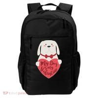 Funny Cute My Dog Is My Valentine Backpack thumb 0