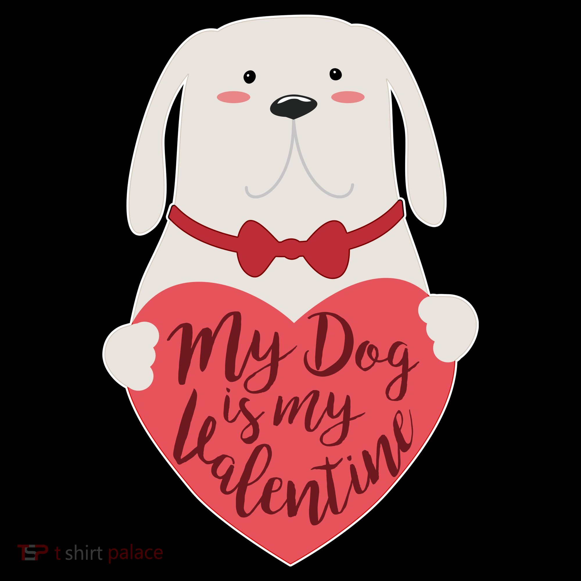 Funny Cute My Dog Is My Valentine Women's Hoodie