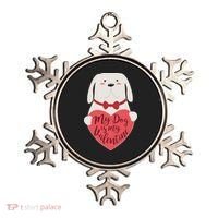 Funny Cute My Dog Is My Valentine Ornament thumb 0