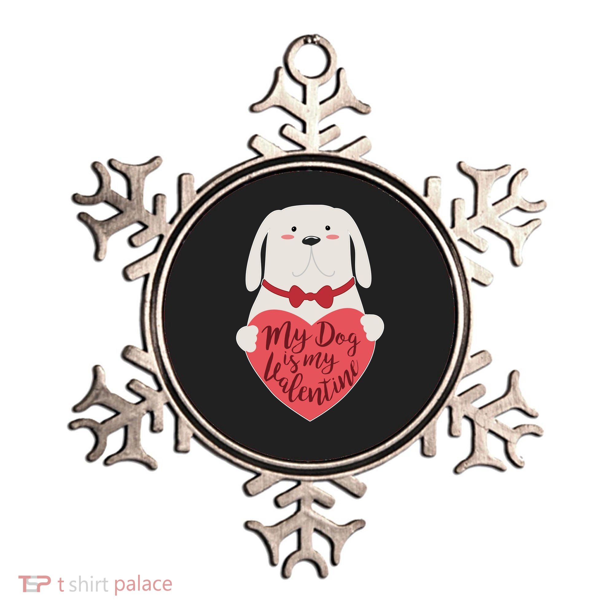 Funny Cute My Dog Is My Valentine Ornament