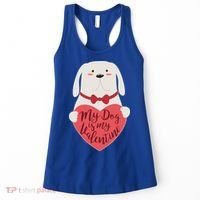 Funny Cute My Dog Is My Valentine Women's Tank Top thumb 0