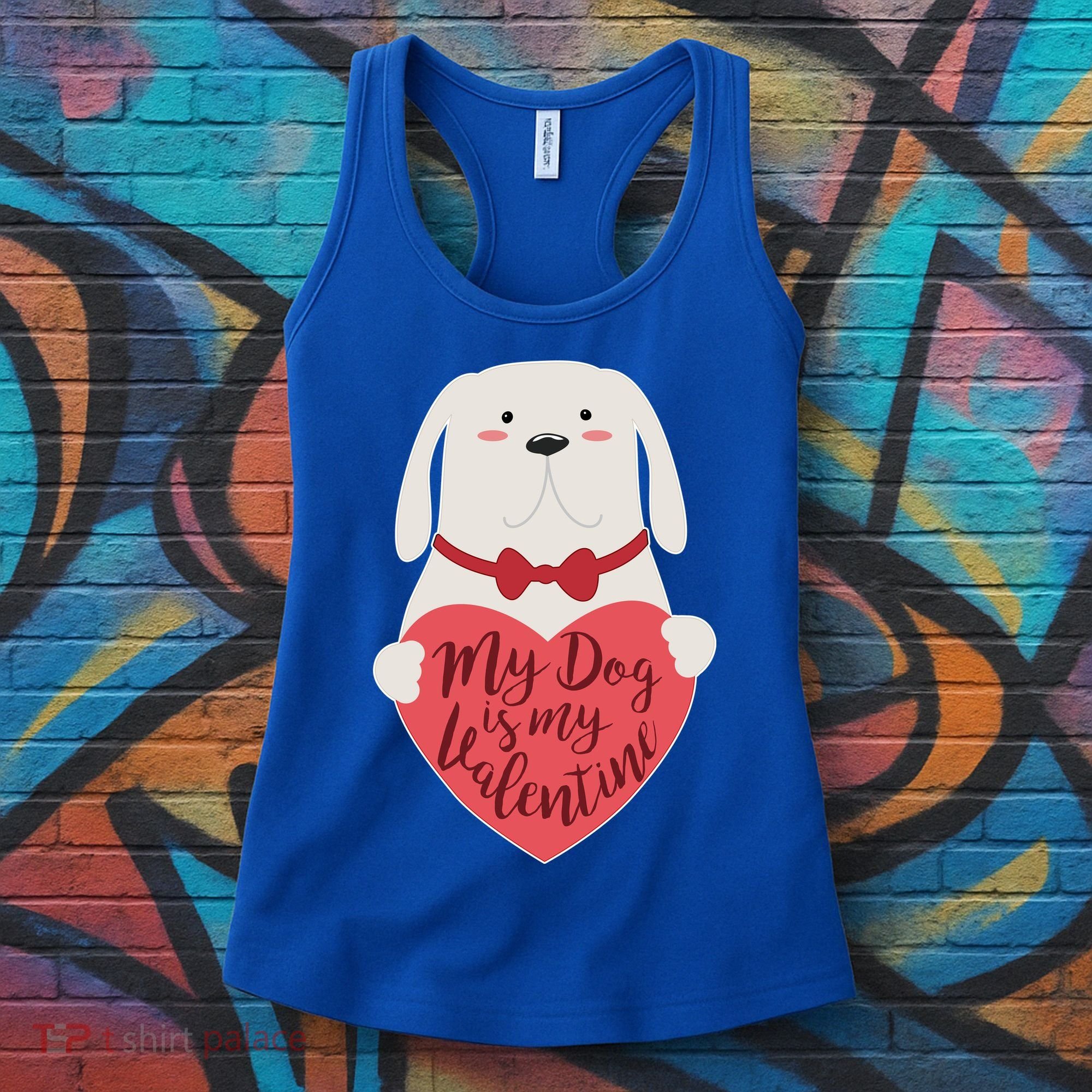 Funny Cute My Dog Is My Valentine Women's Tank Top