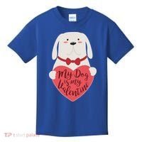 Funny Cute My Dog Is My Valentine Kids T-Shirt thumb 0