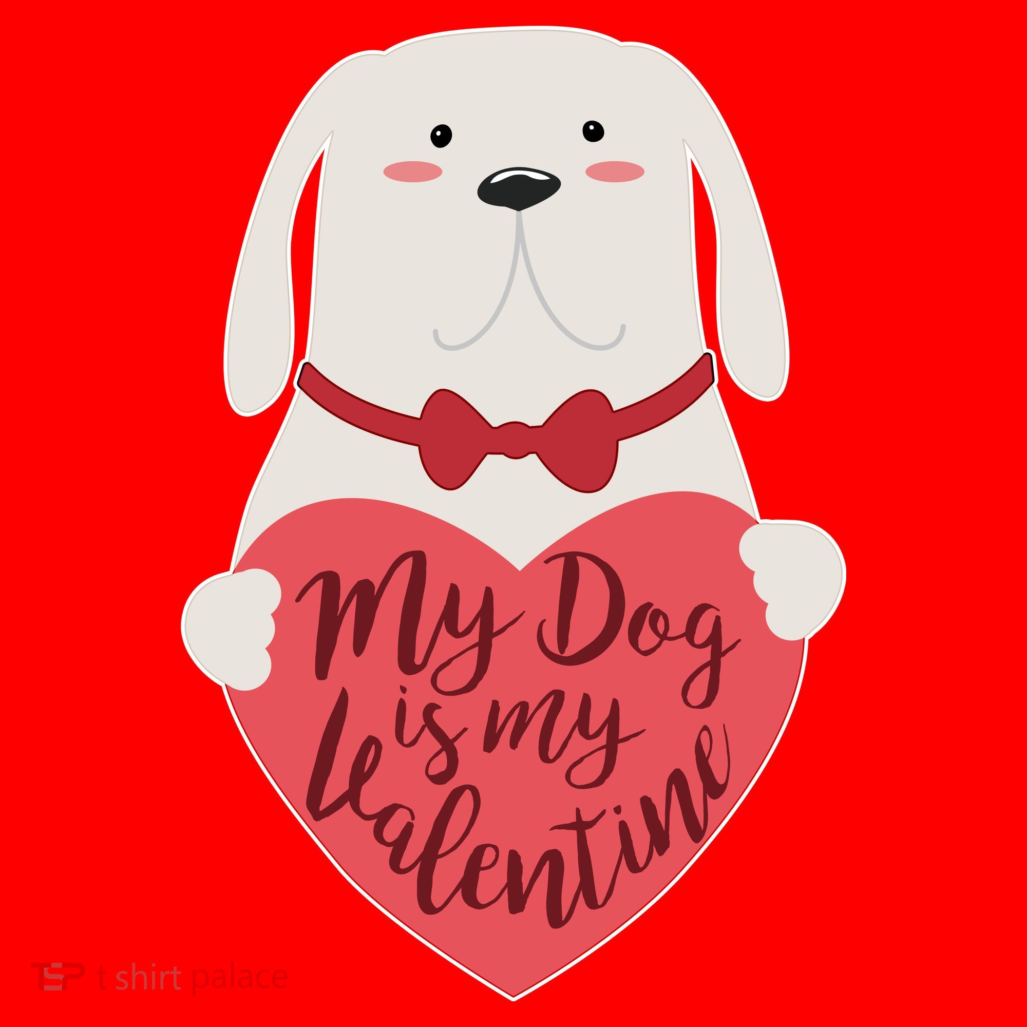 Funny Cute My Dog Is My Valentine Santa Hat