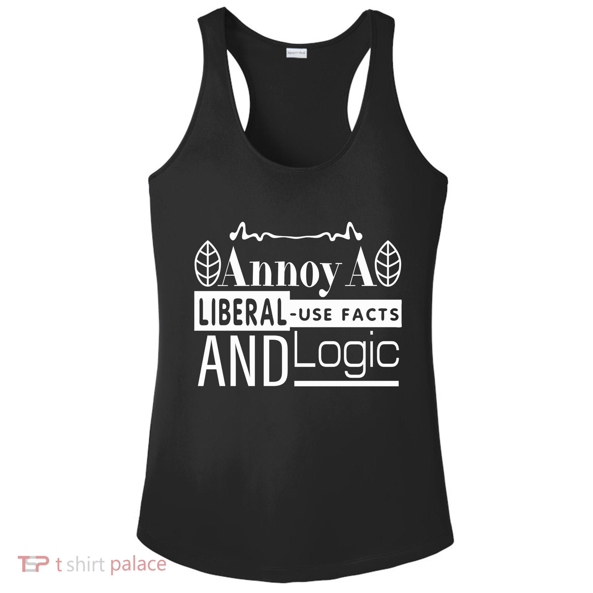 Funny Conservative MAGA Republican Anti Liberal Ladies PosiCharge Competitor Racerback Tank