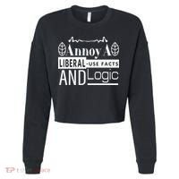 Funny Conservative MAGA Republican Anti Liberal Cropped Pullover Crew thumb 0