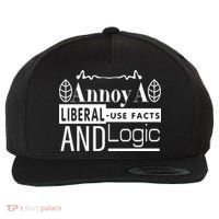 Funny Conservative MAGA Republican Anti Liberal Wool Snapback Cap thumb 0