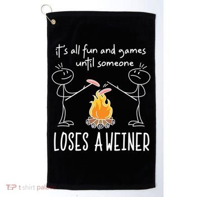 Funny Camping Mountains Outdoor Campfire Gift Golf Towel