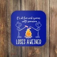 Funny Camping Mountains Outdoor Campfire Gift Coaster thumb 0
