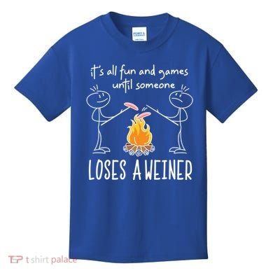 Funny Camping Mountains Outdoor Campfire Gift Kids T-Shirt