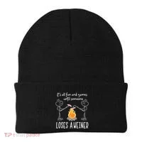 Funny Camping Mountains Outdoor Campfire Gift Beanie thumb 0